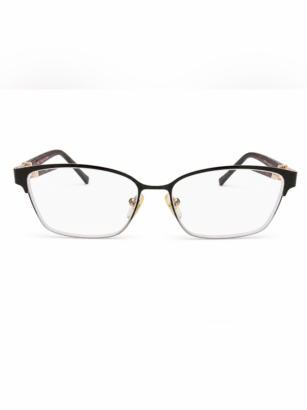 Furla Eyeglass Frames Black Gold Unisex Designer Glasses w/ Case 53□15 135